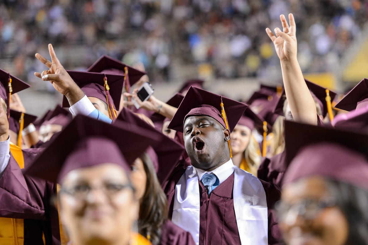 People graduating.