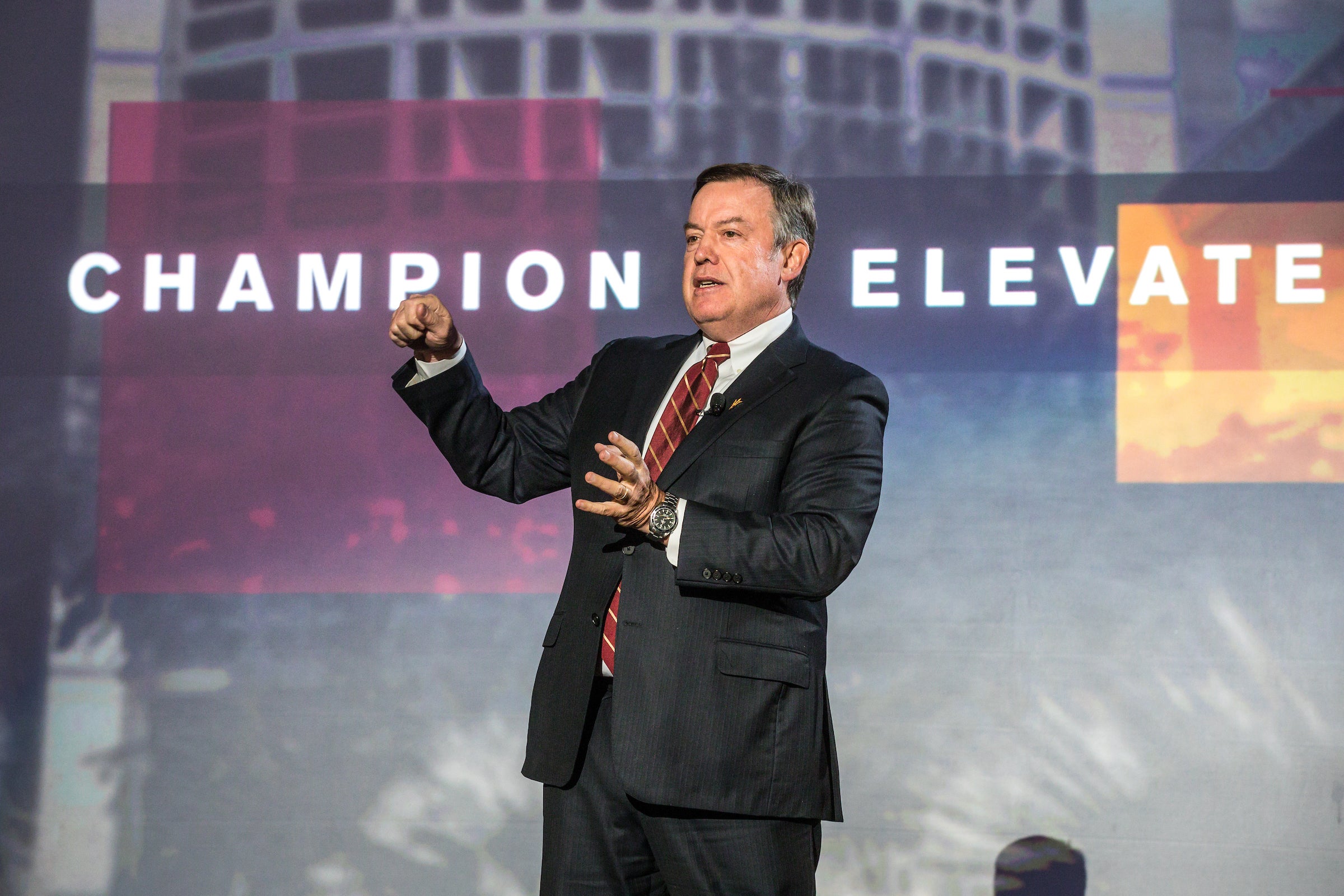 ASU President Michael Crow at Campaign ASU 2020 kickoff