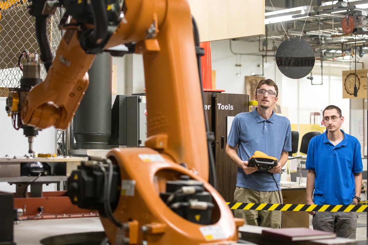 ASU students repair robot arm