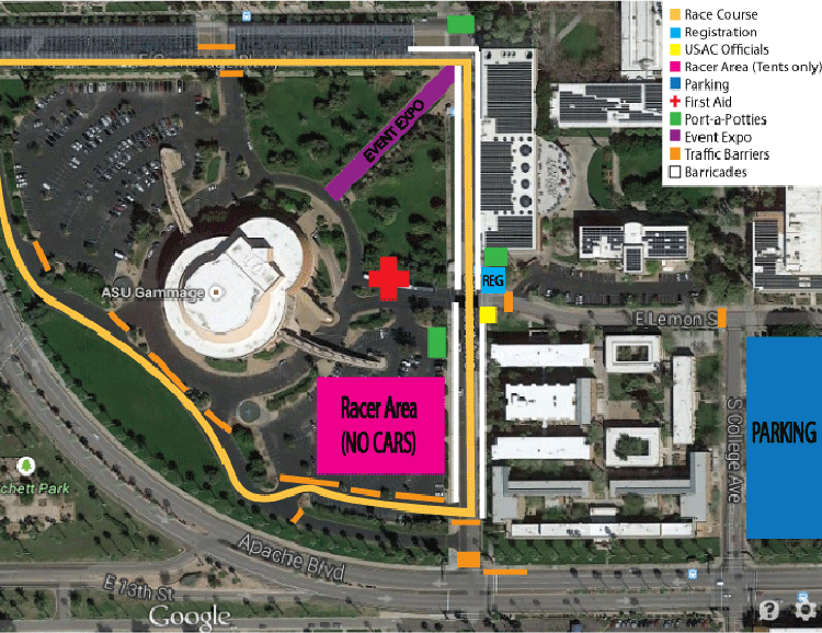 Sun Devil Crit race route