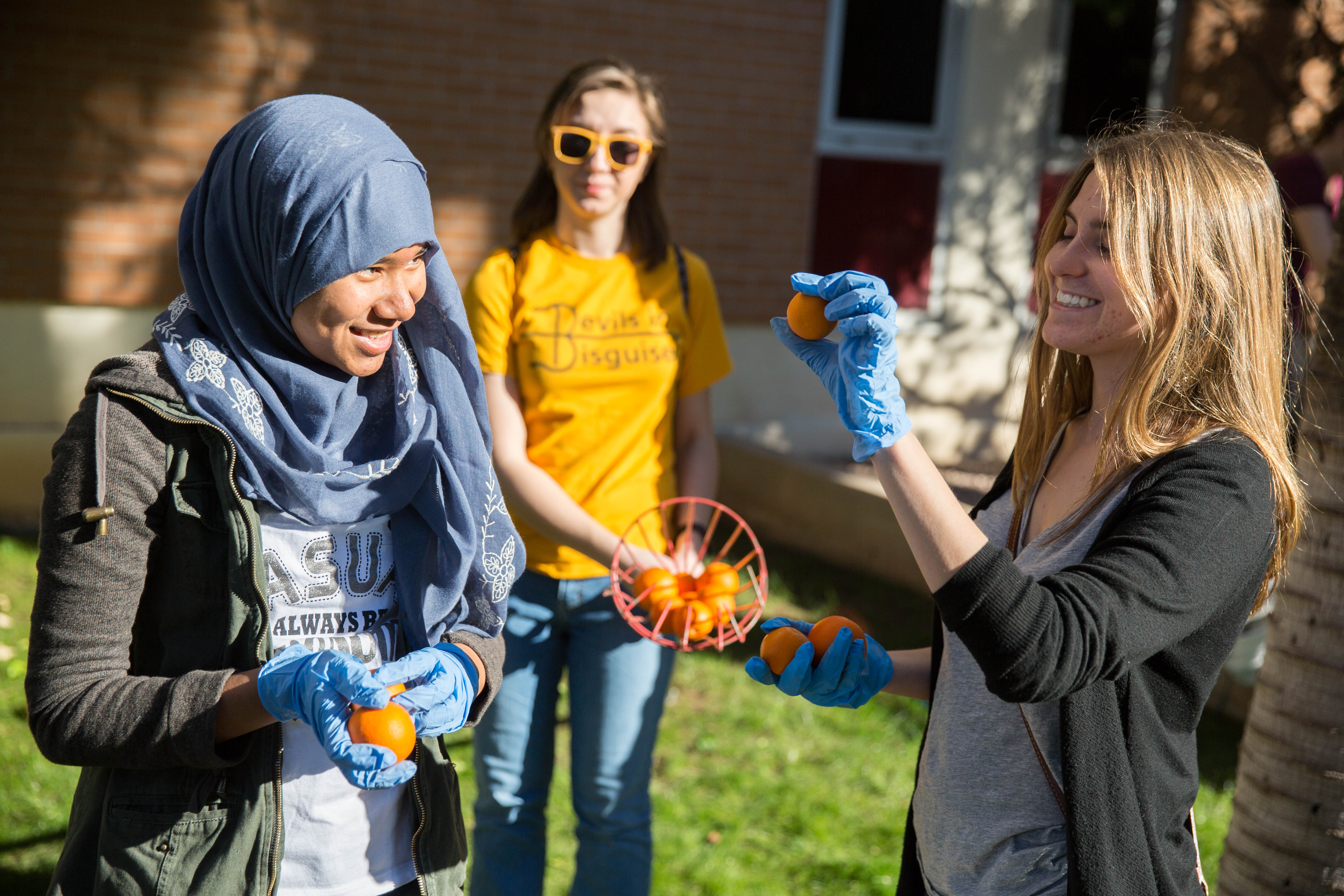 Campus orange harvest