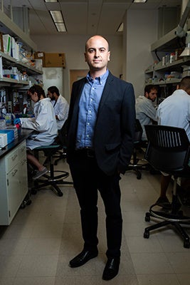 man standing in lab