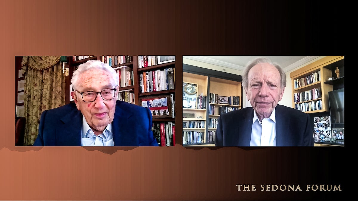 Henry Kissinger and Joe Lieberman