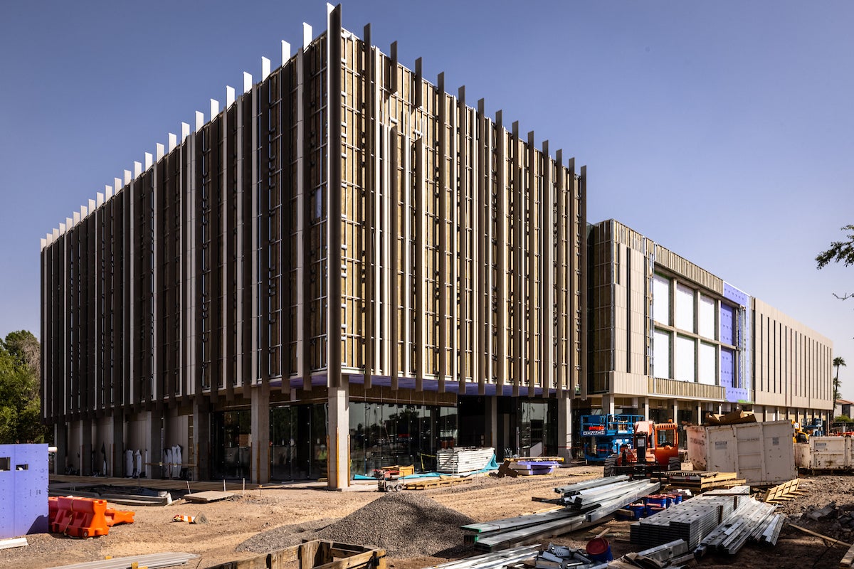 ASU at Mesa City Center building under construction. 