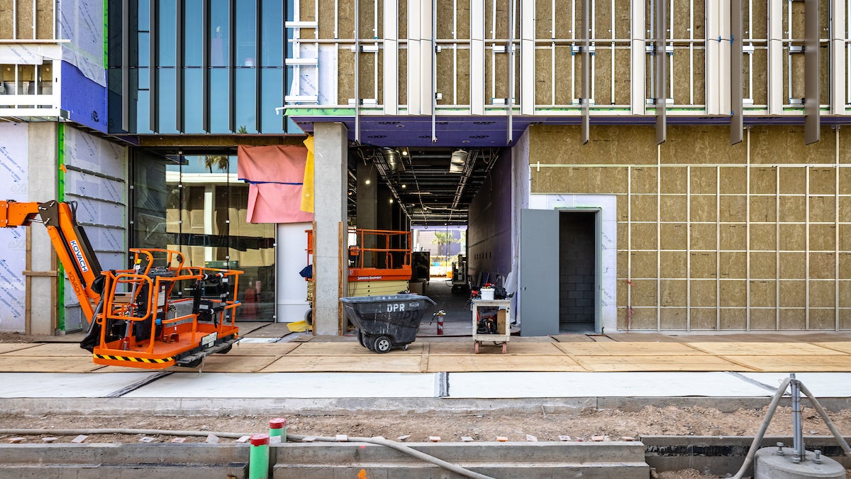 ASU at Mesa City Center building under construction. 