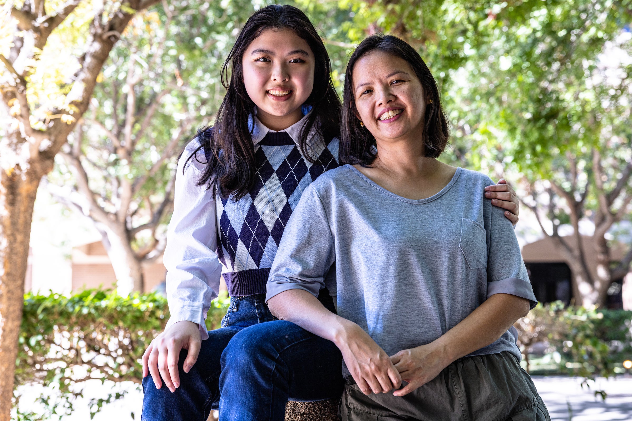 mother and daughter portrait