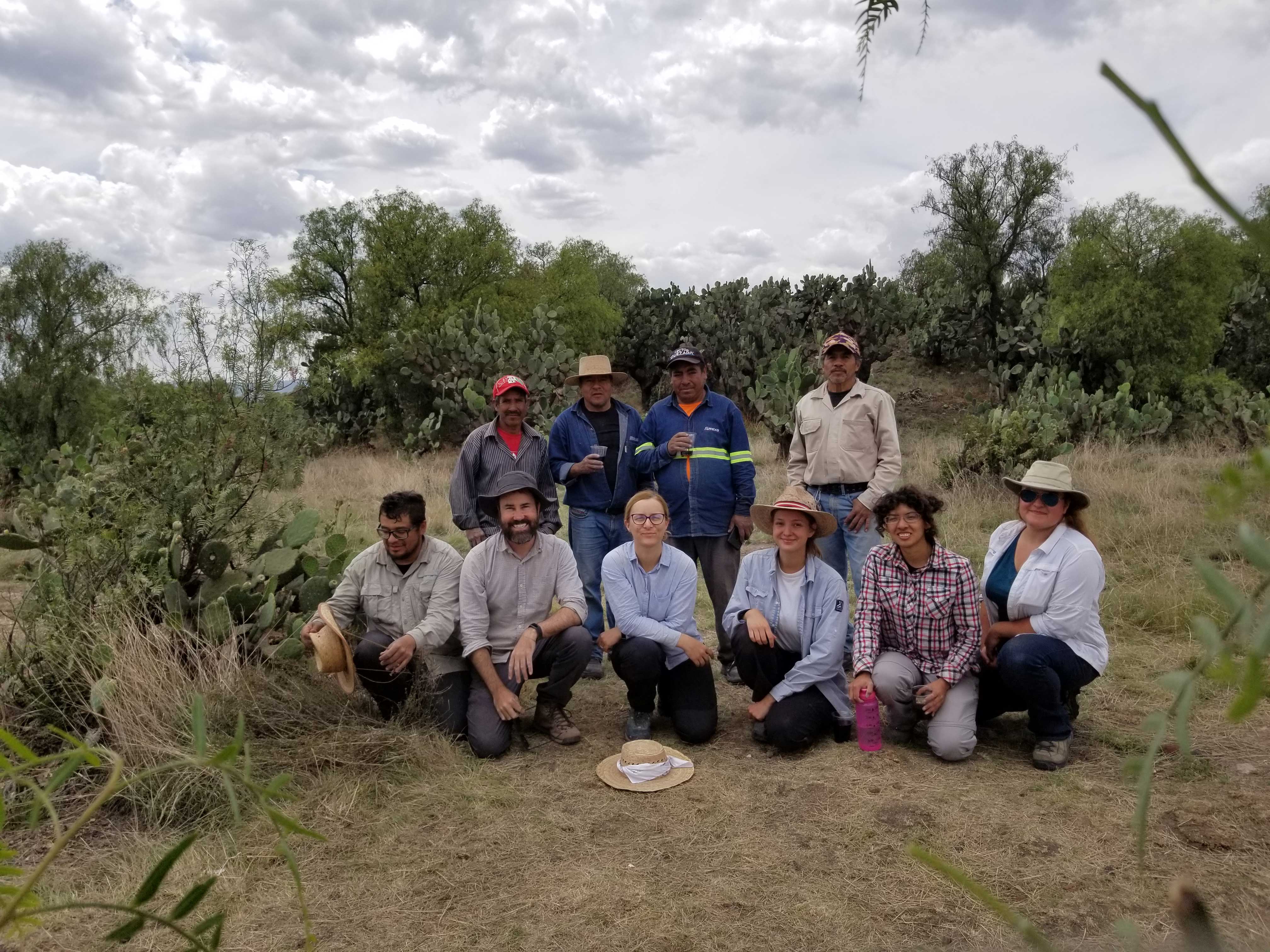 team on field site