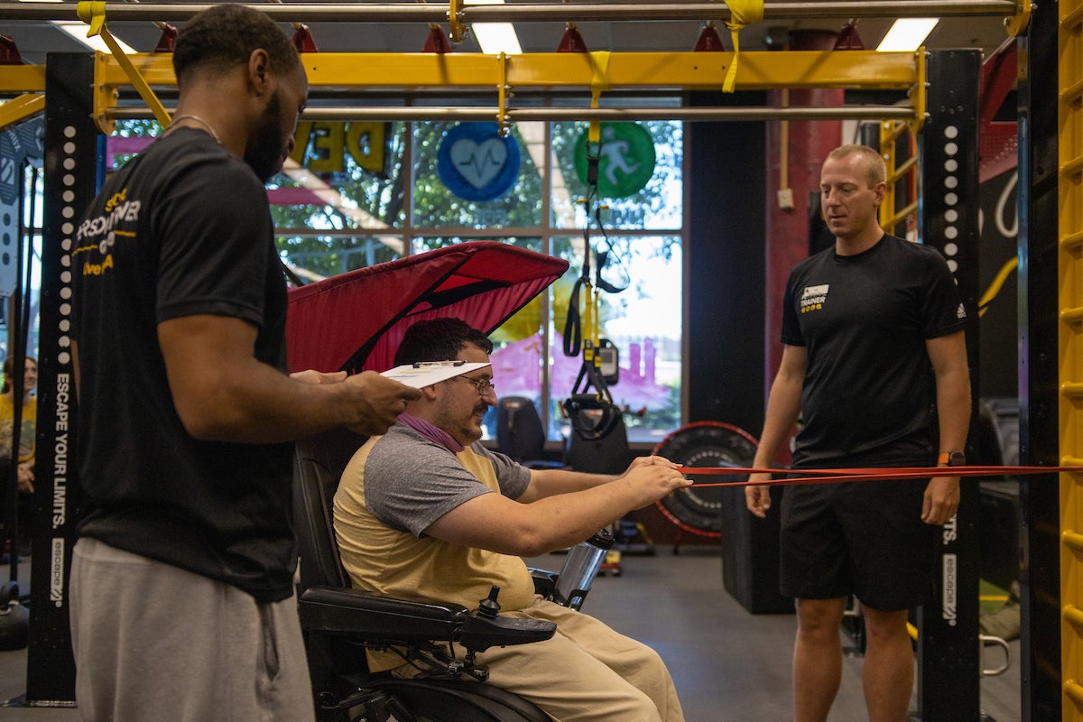 David Jaulus, a fourth-year justice studies PhD candidate, trains during the first Fall 2022 Devils Adapt workout.