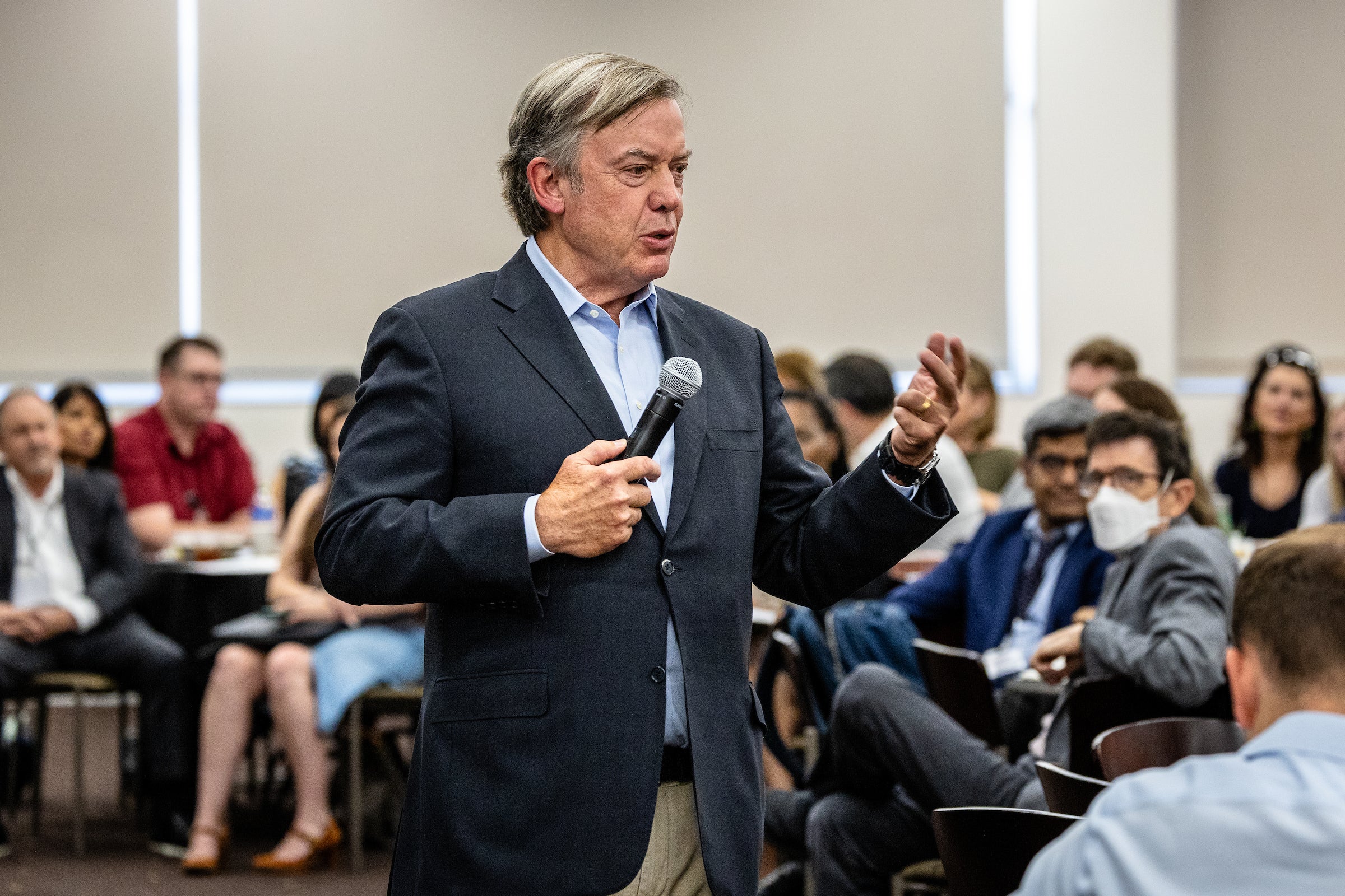 ASU President Michael Crow speaking at conference