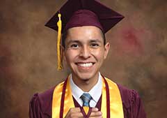 portrait of ASU grad Aaron Bia