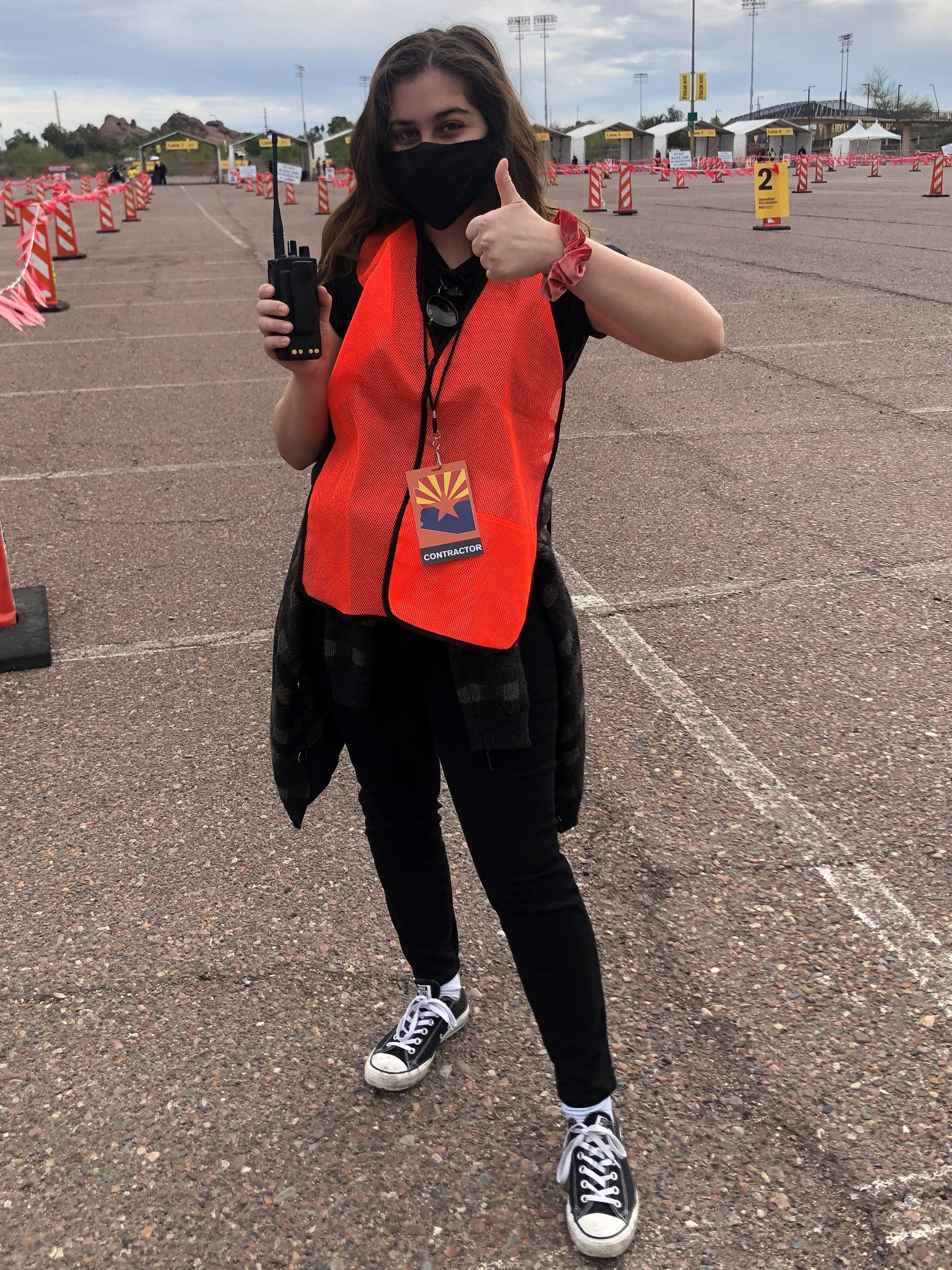 ASU student, Abby Kitnick, vaccination site, event