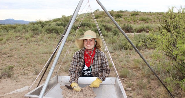 Alexandra Norwood in the field in New Mexico