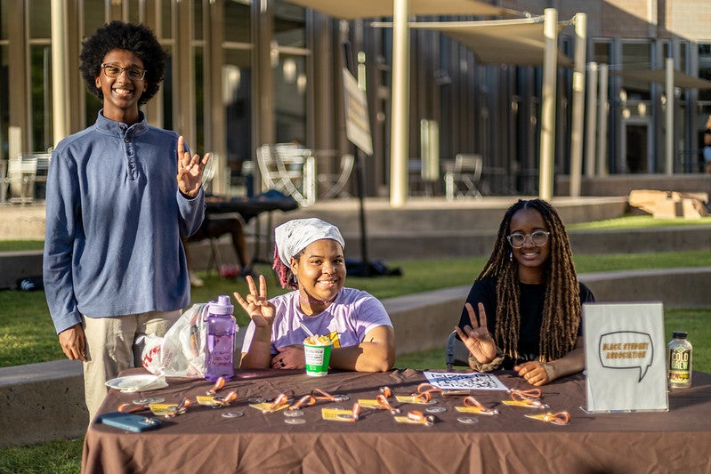 Photo of Black Student Association at Barrett members.