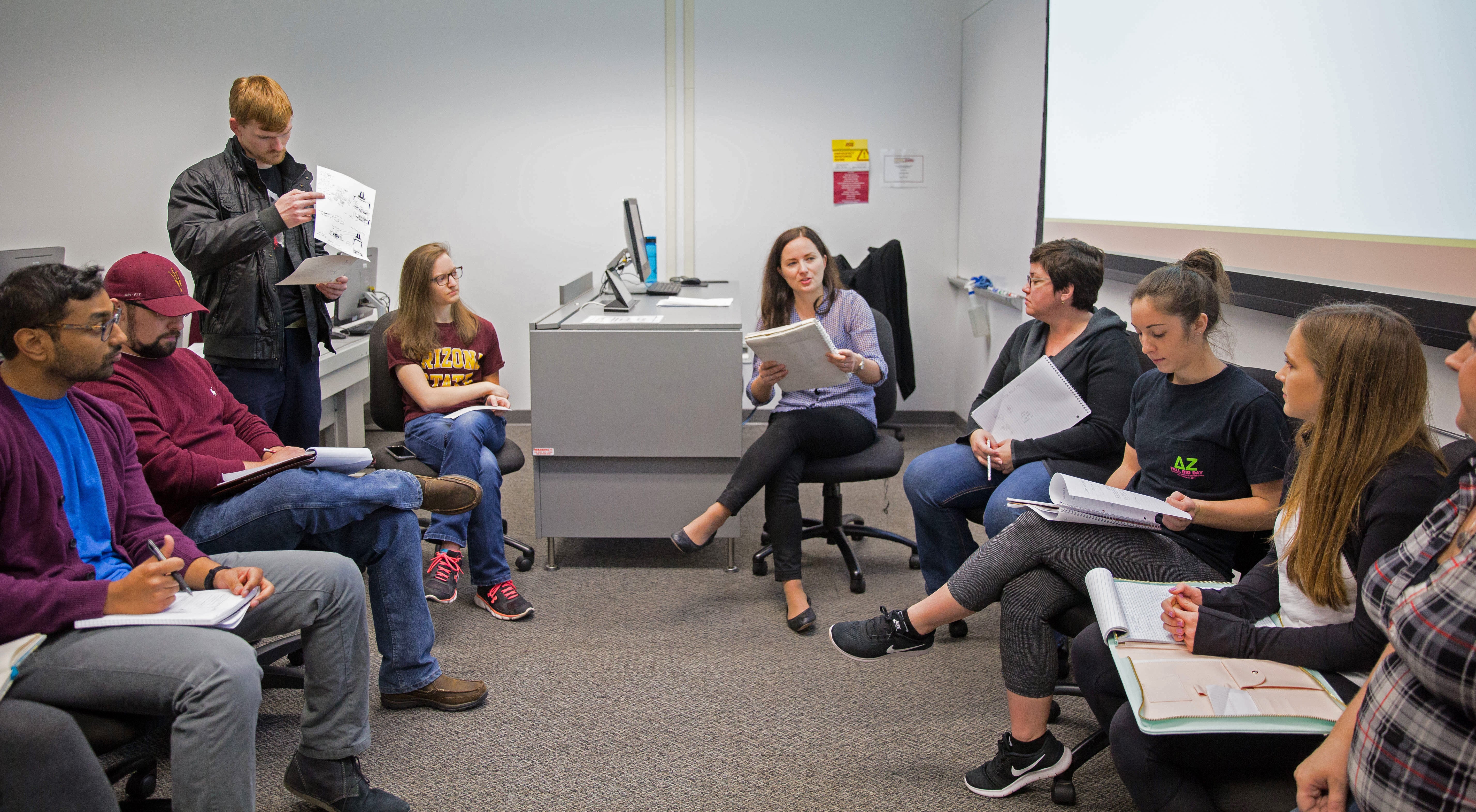 ASU professor Tatiana Batova and students in User Experience (UX) course at the Polytechnic campus