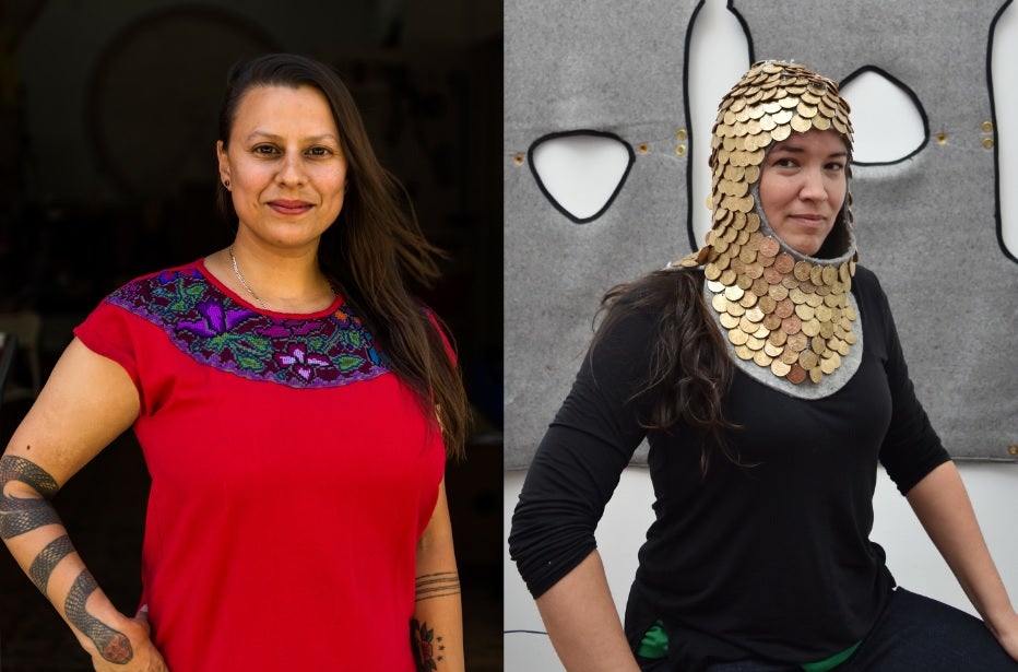 headshots of two women, side by side