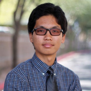 Young man in glasses