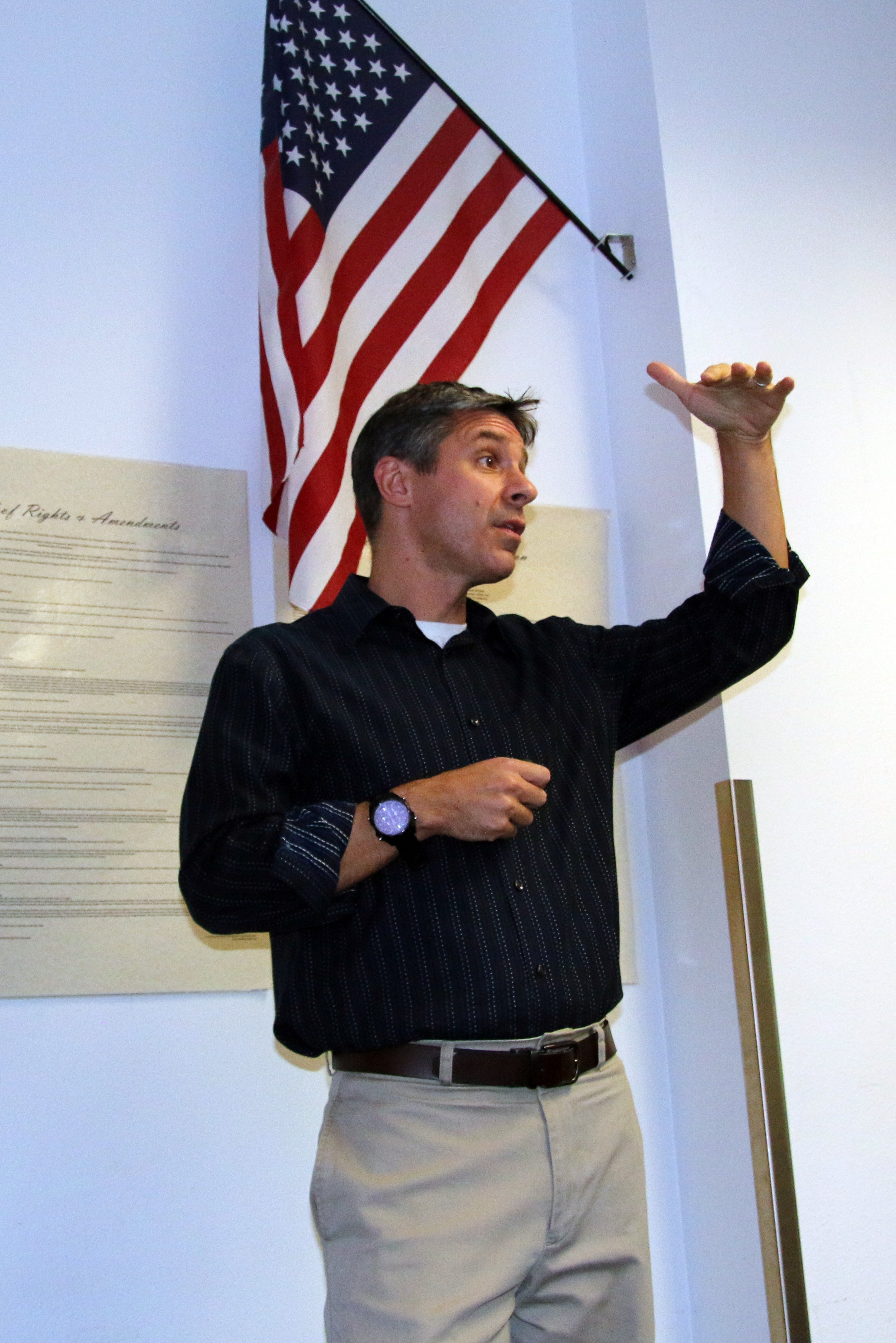 man teaching in classroom