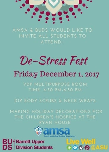 de-stress fest flyer