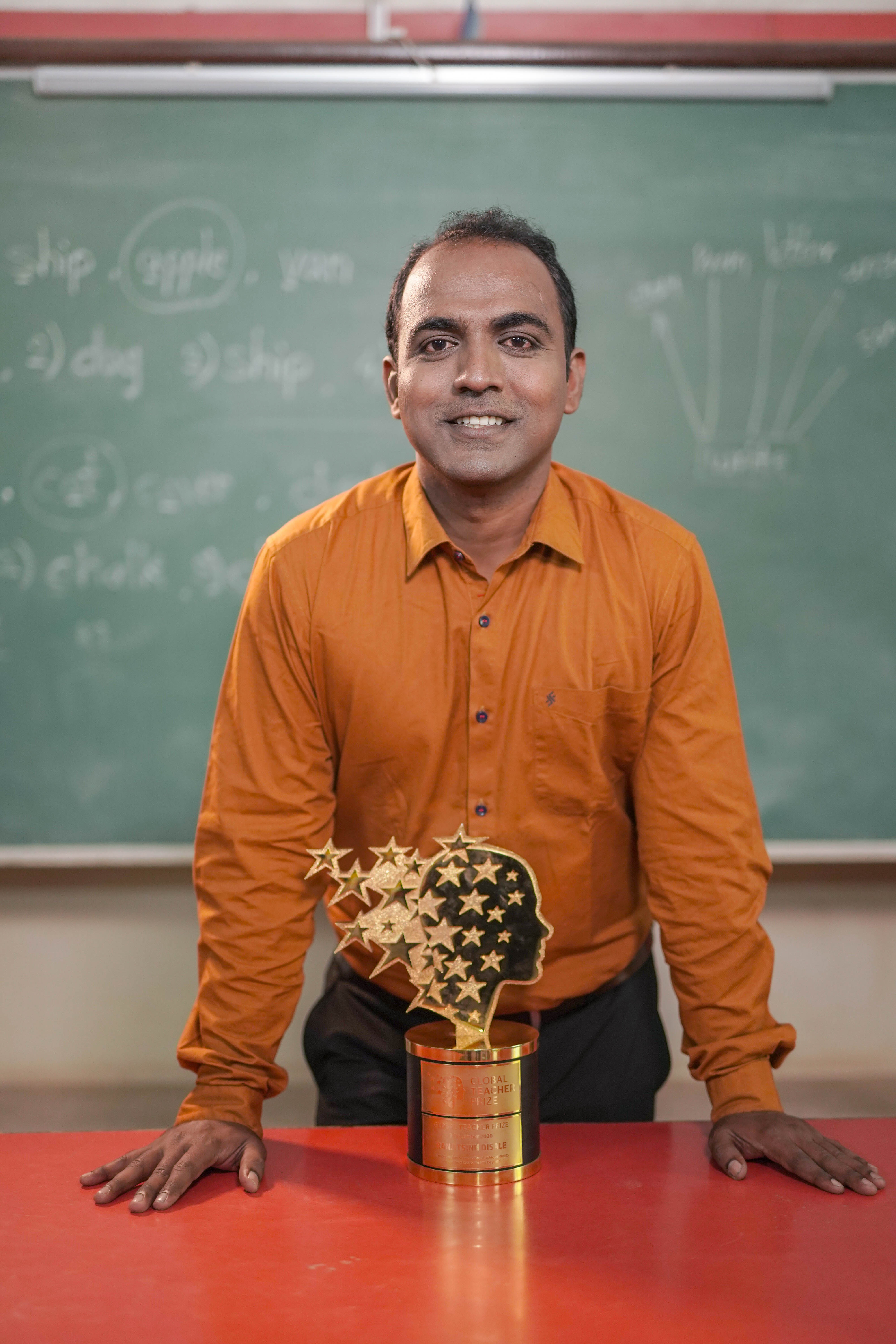 ASU Fulbright Scholar Ranjitsinh Disale with his Global Teacher Prize