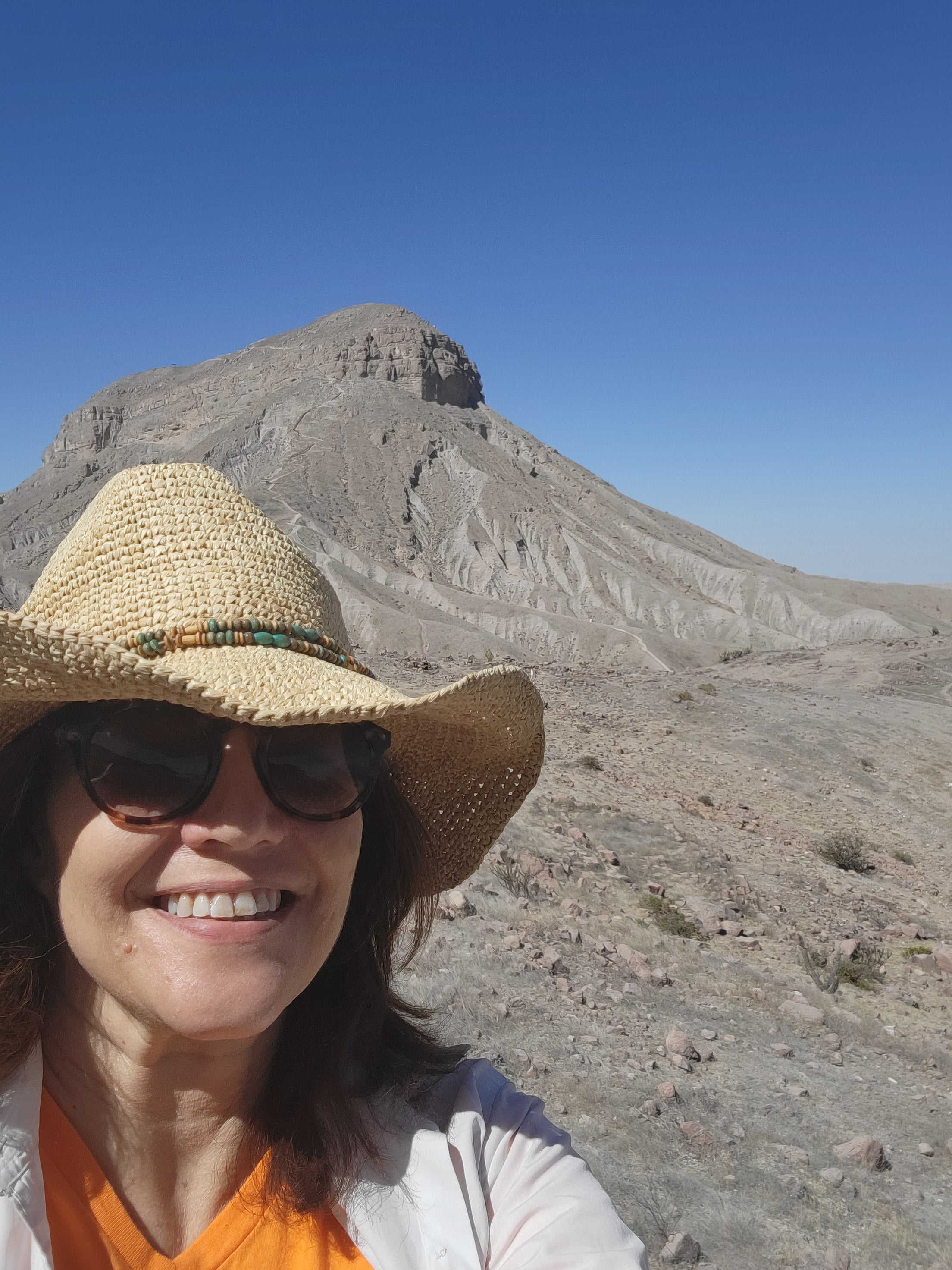 Donna Nash at the palace complex on the mesa top Wari site of Cerro Baúl