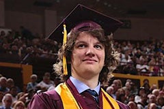 student at graduation