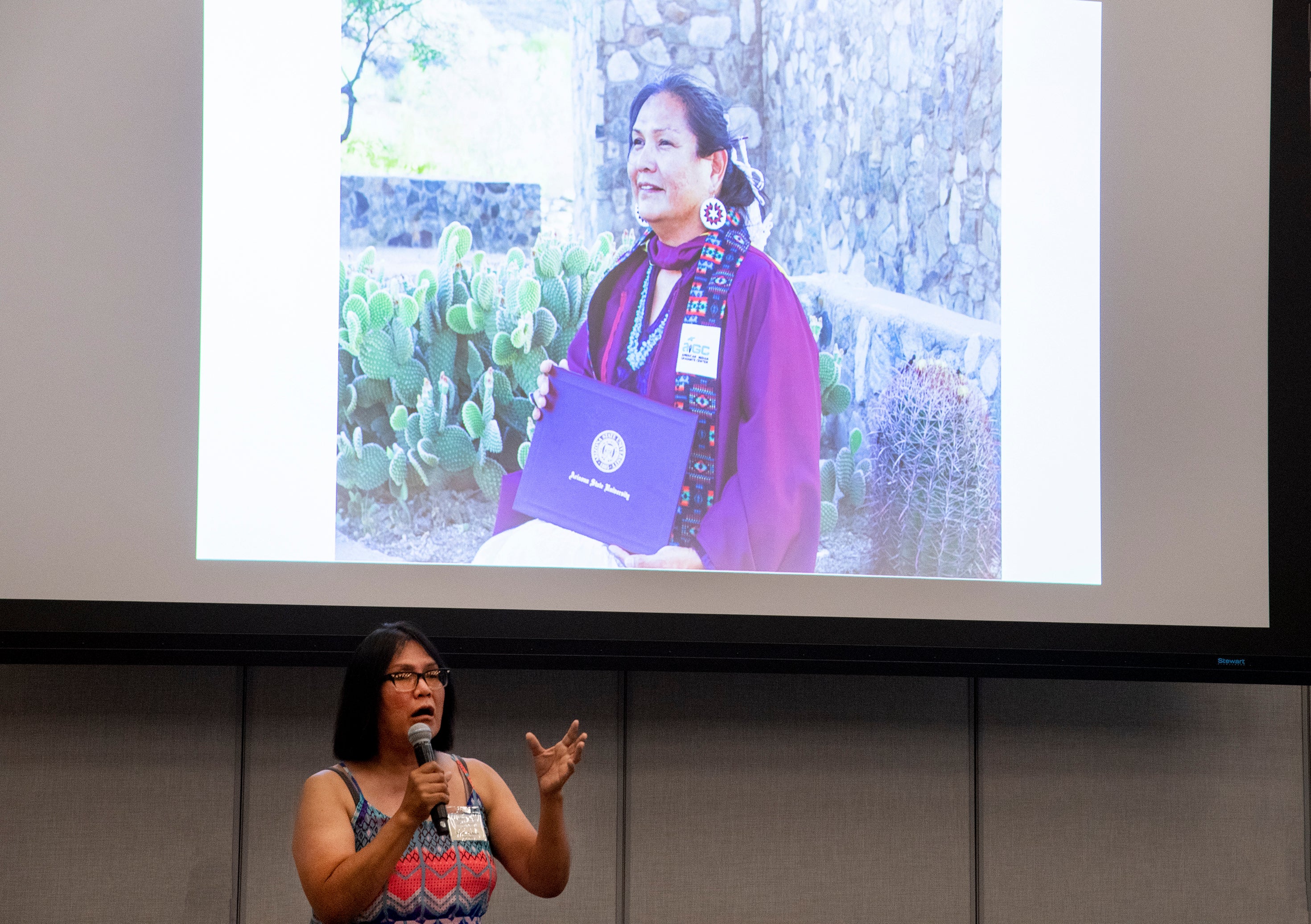 After graduating with a master's degree in tribal leadership and governance from The College's American Indian studies program, Trudie Jackson wants to help others do the same. 