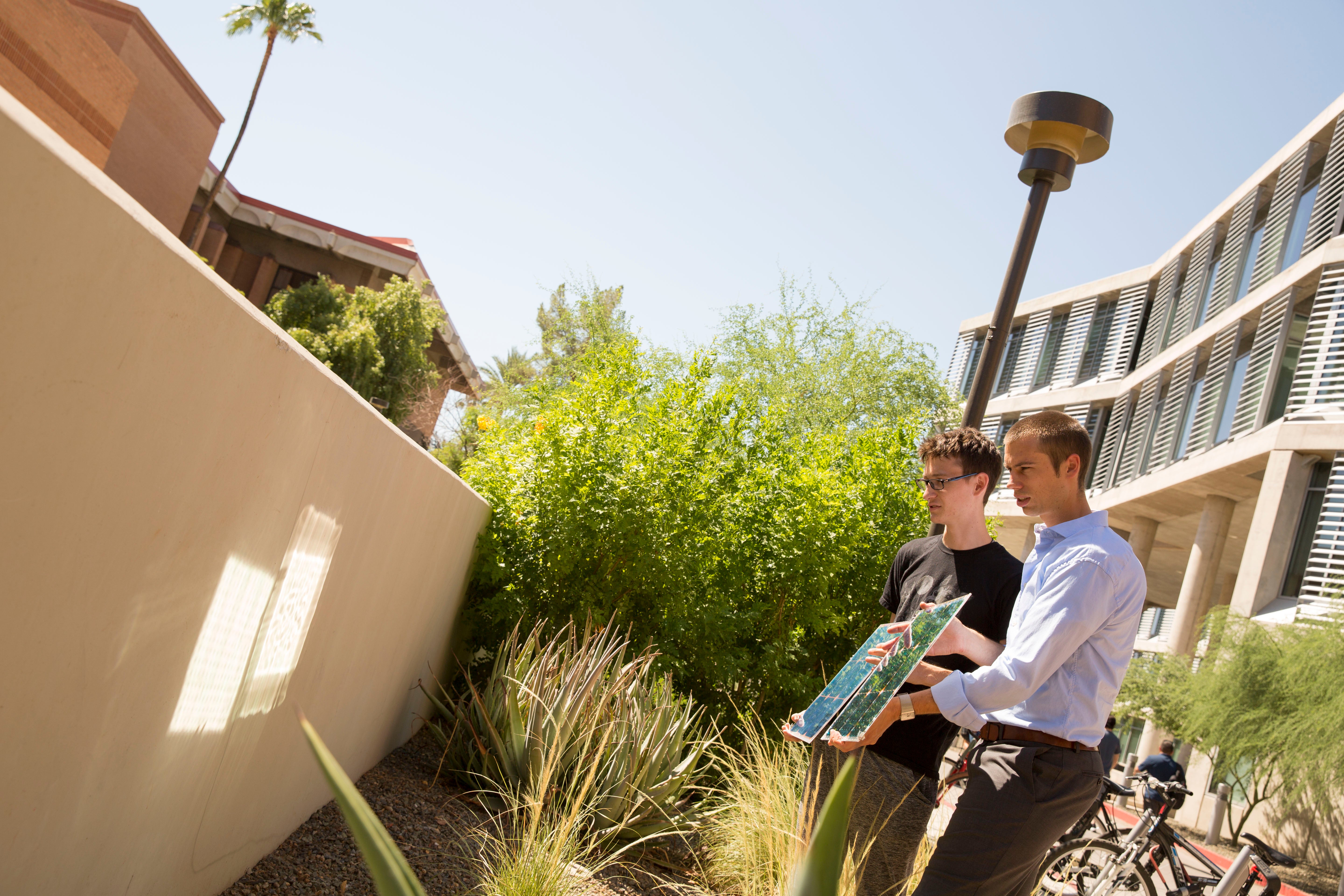 Assistant Professor Zachary Holman and solar cells