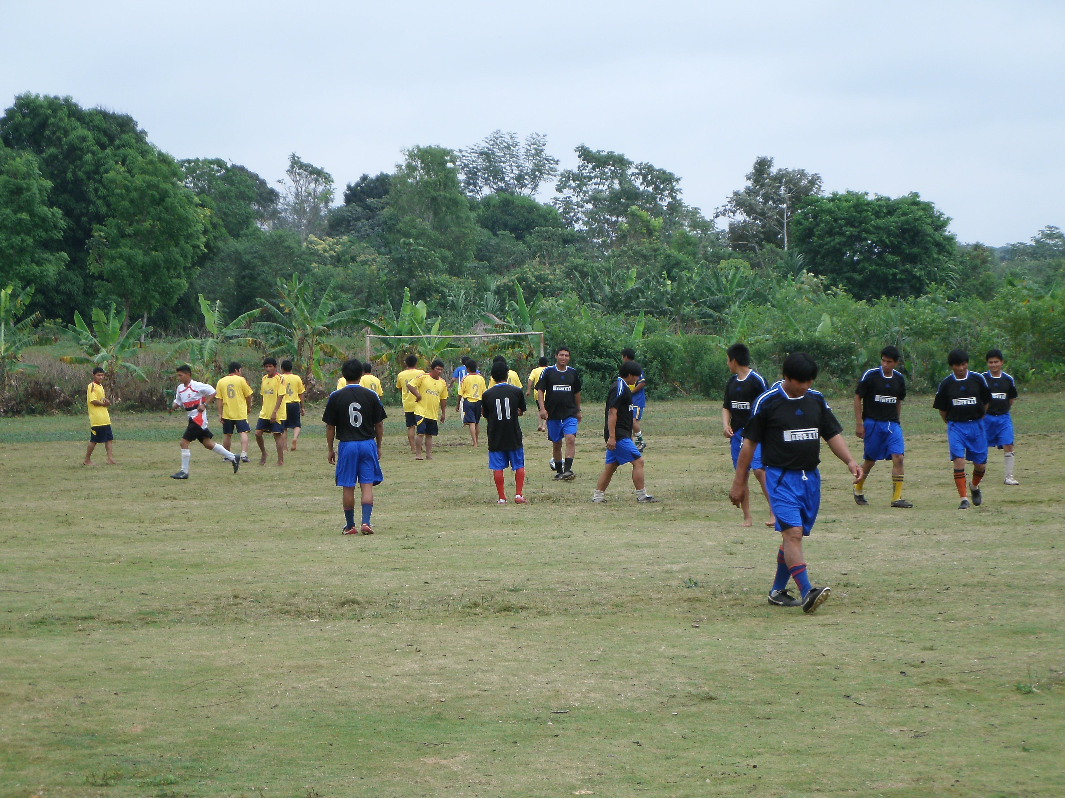 photo of Tsimane soccer players