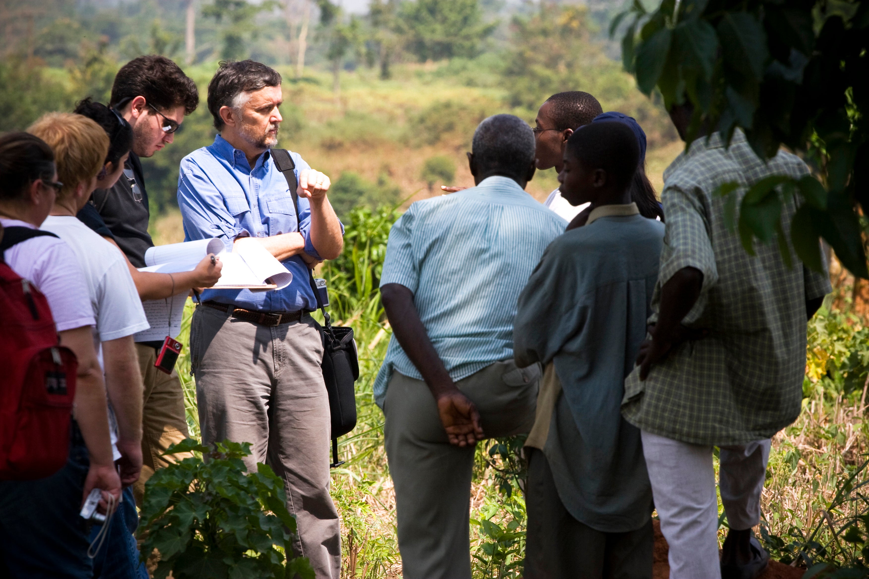 man talking to group