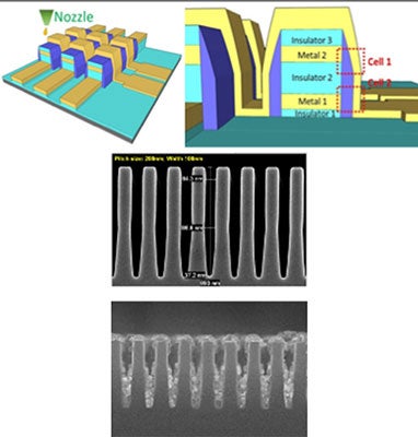 Graphic illustration of a semiconductor.