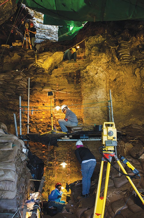 ASU researchers work belowground in Hadar, Ethiopia