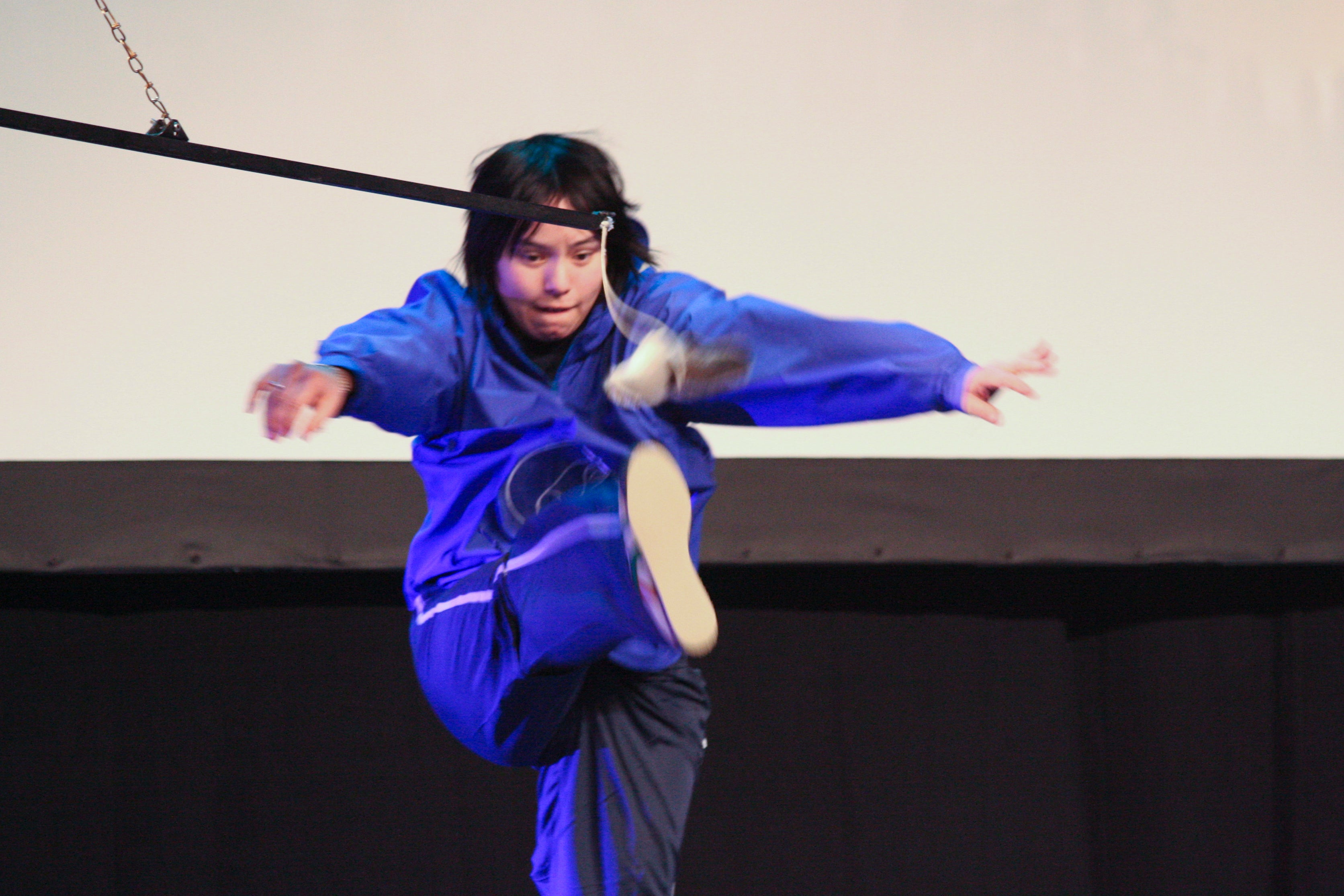 person performing high kick