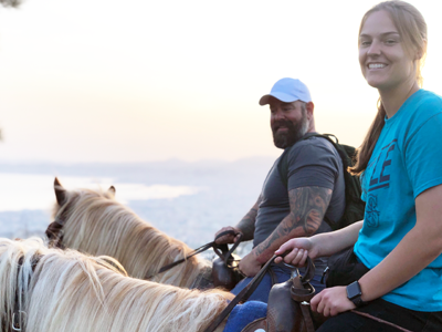 photo of Josh Abbott horseback riding