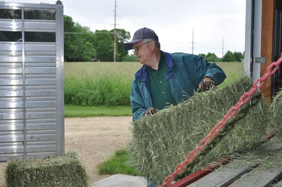 Duane hauls hay