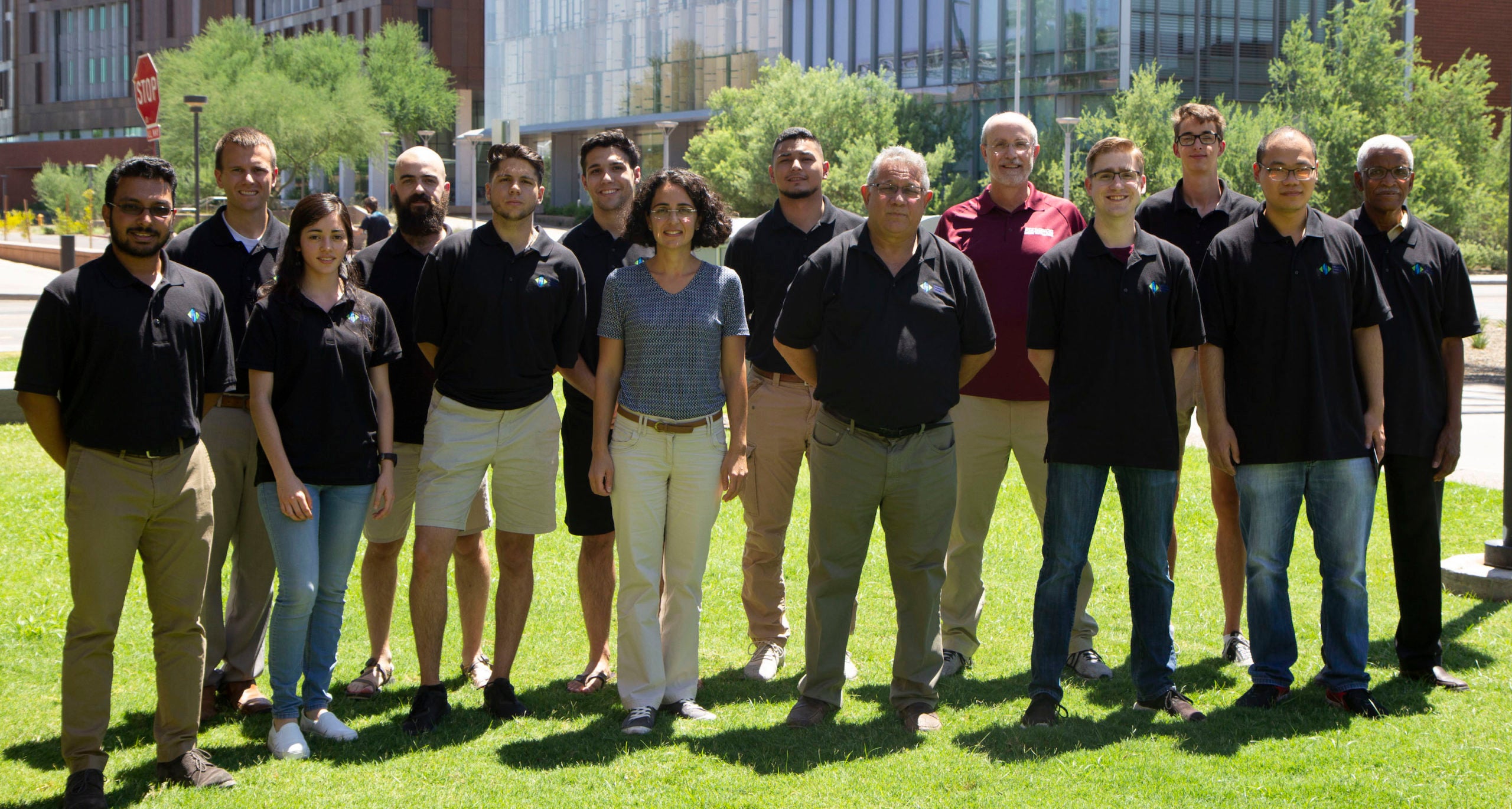 group portrait outside on lawn