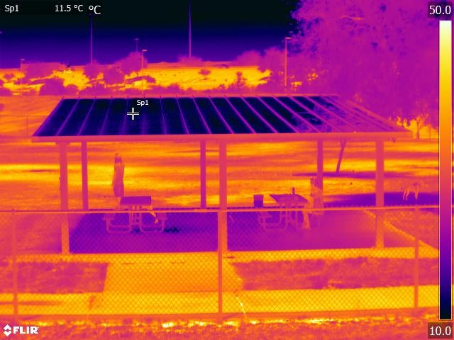 Infrared image of "cool" ramada