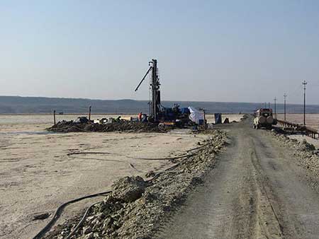 Lake Magadi, Kenya, drilling site