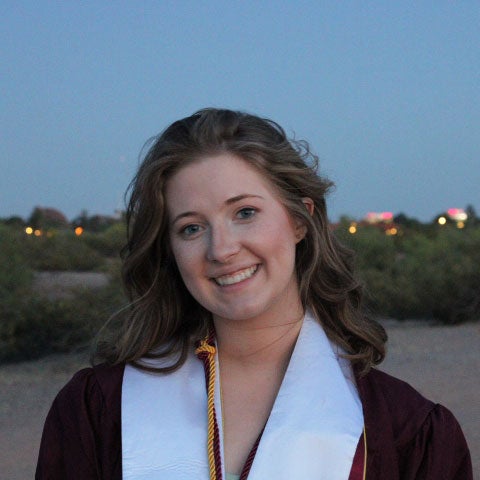 Student in a graduation gown