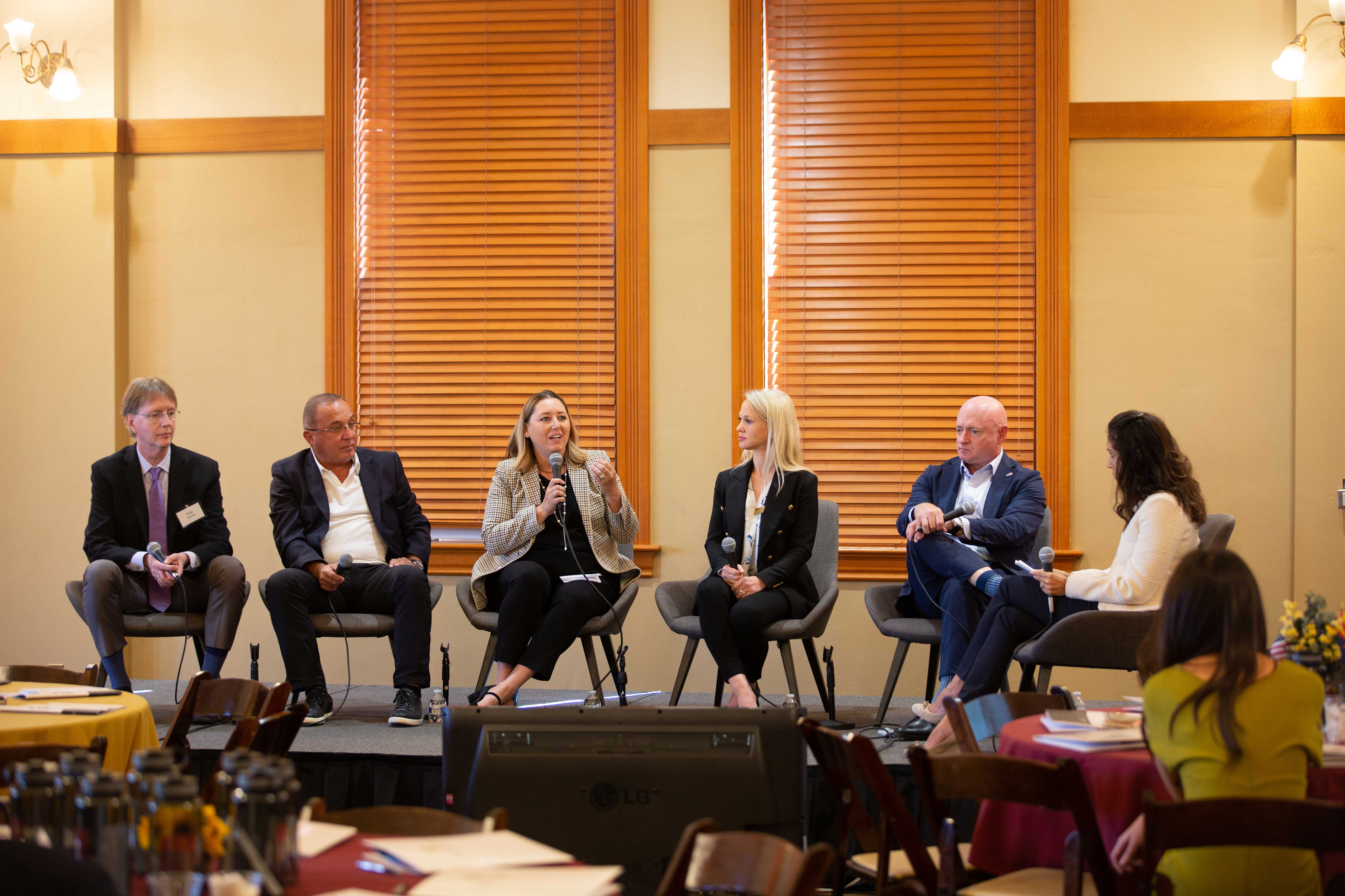 woman speaking on panel at ASU event