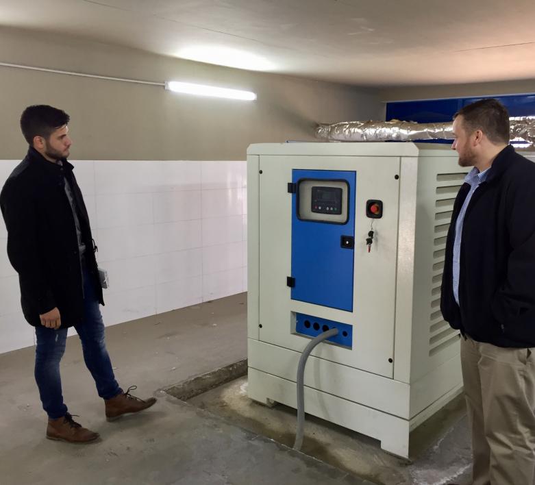 Local utility experts discuss the water quality details with ASU professor Rhett Larson for a well under consideration in Qubbe, Lebanon.