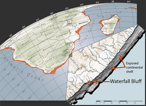 Waterfall Bluff map