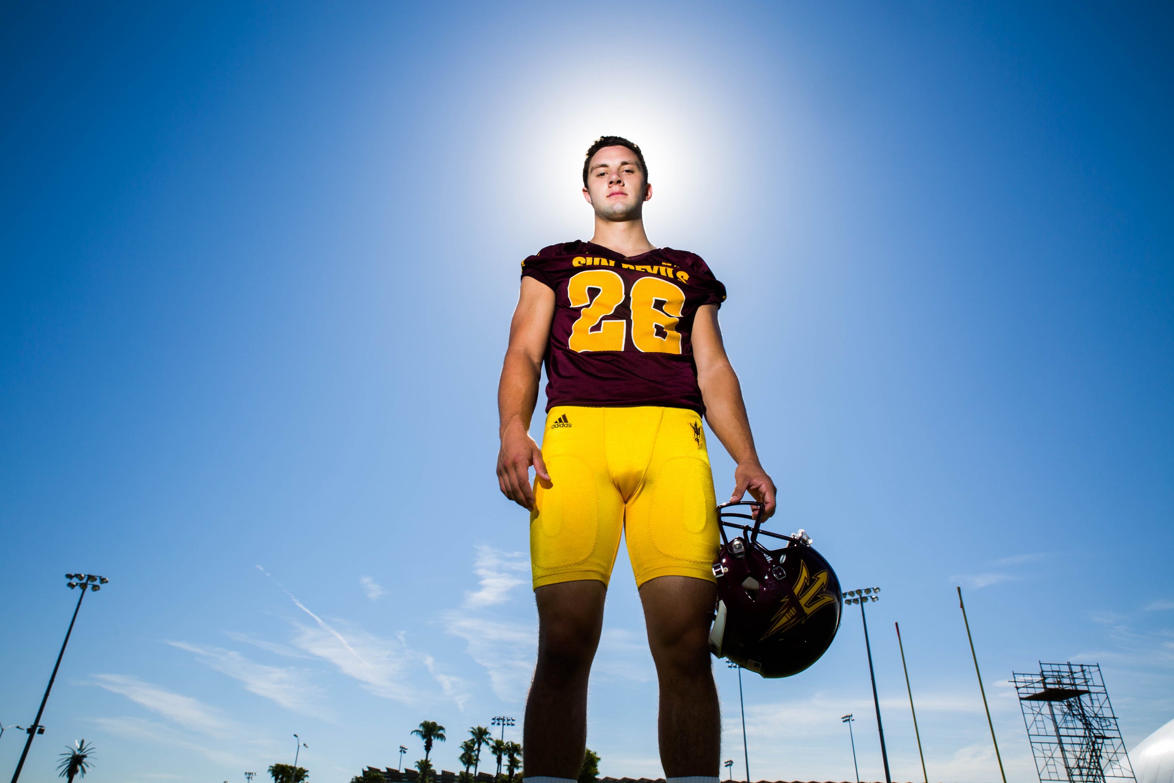 Football player in uniform