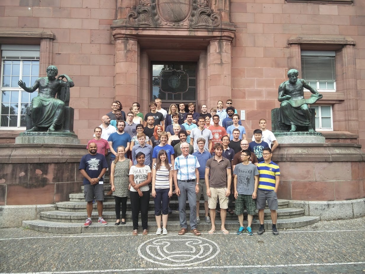 group shot of students and professor