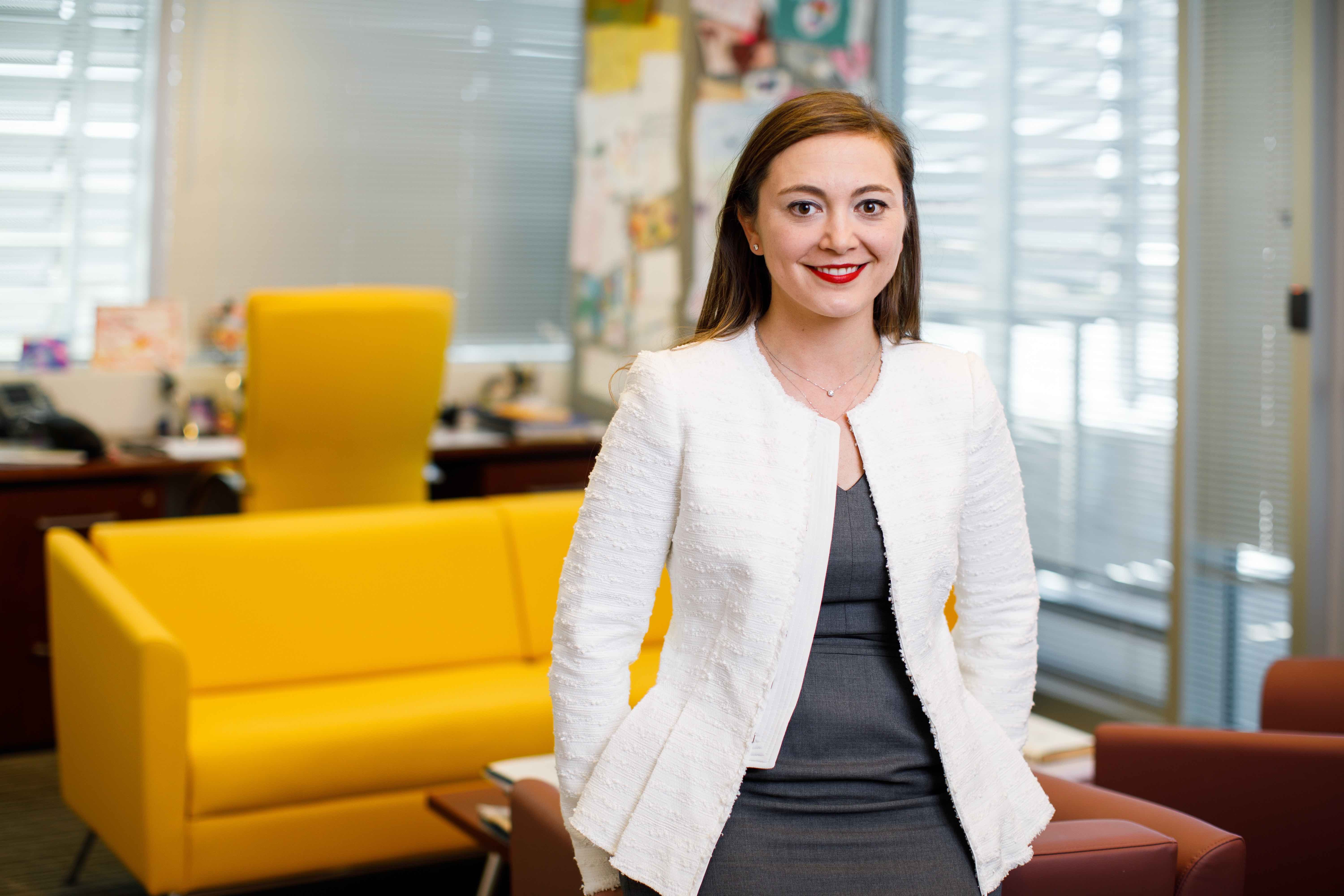 portrait of woman in office