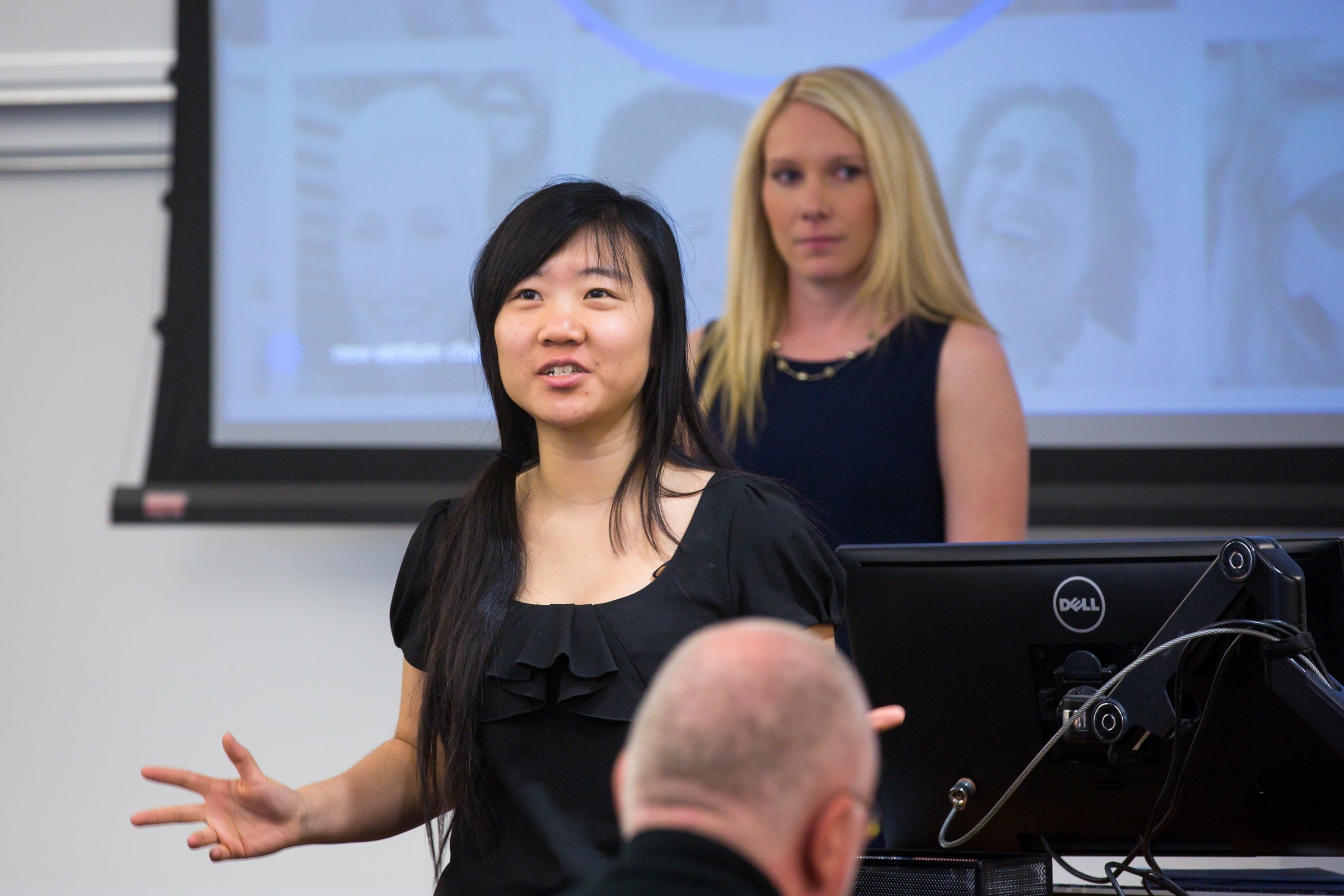 Chang Liu pitches the LetsChat app