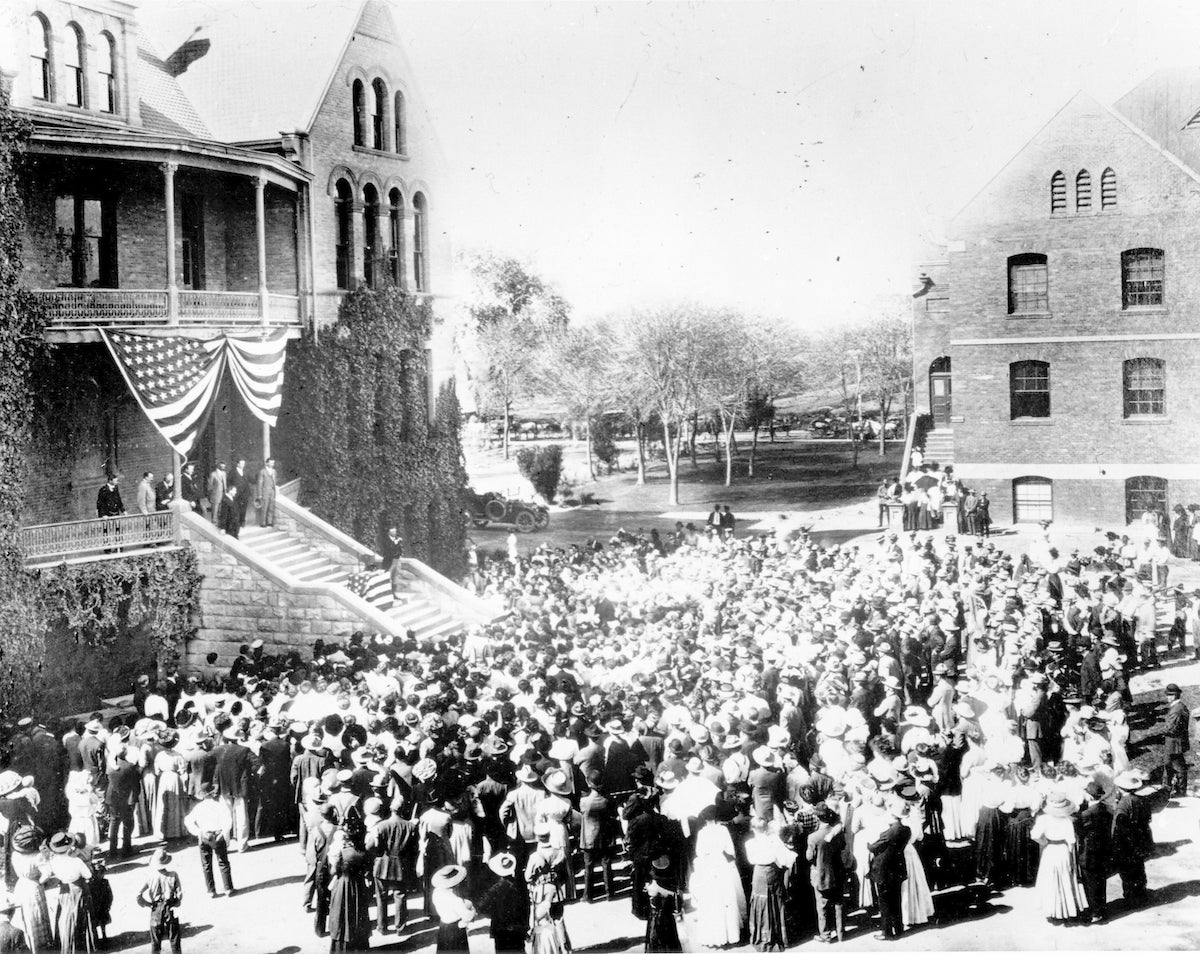 Teddy Roosevelt at Old Main, ASU