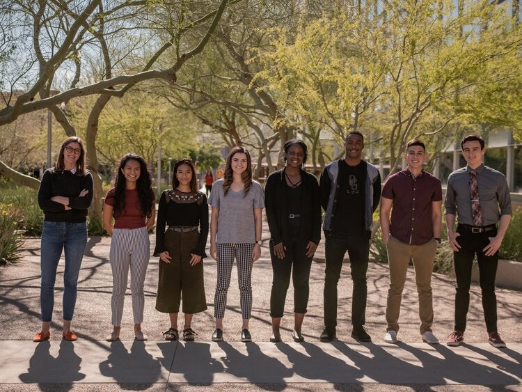 group photo of the staff of ASU's Emerging Minds Lab