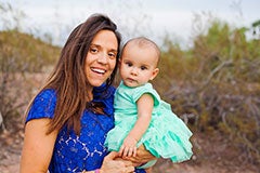 woman holding baby