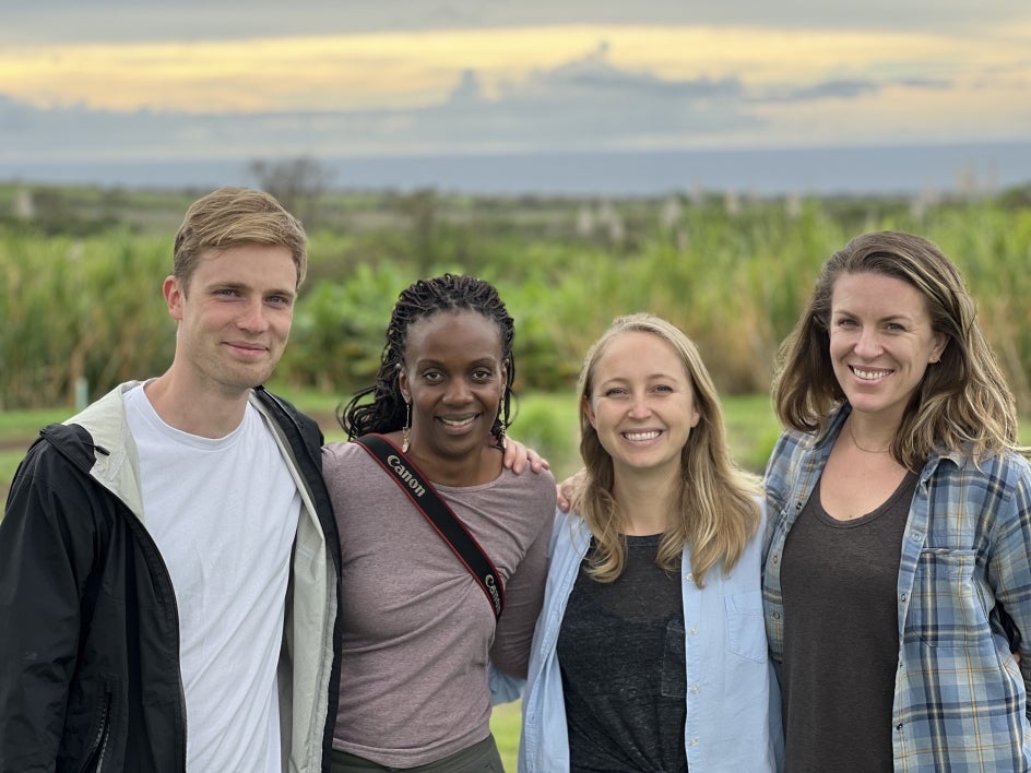 A group of researchers posing