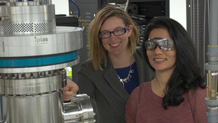 Two women in a lab